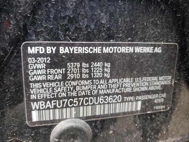 Photo 10 from auction – 2012 BMW 535 XI with VIN WBAFU7C57CDU63620