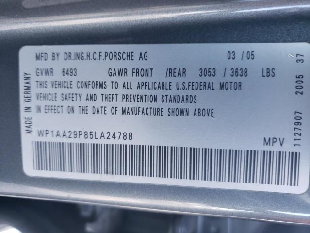 Photo 10 from auction – 2005 PORSCHE CAYENNE with VIN WP1AA29P85LA24788