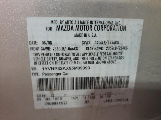 Photo 10 from auction – 2009 MAZDA 6 I with VIN 1YVHP82AX95M09393