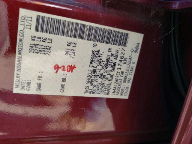 Photo 10 from auction – 2012 NISSAN ALTIMA BAS with VIN 1N4AL2AP7CC174627