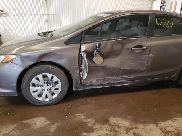 Photo 9 from auction – 2012 HONDA CIVIC LX with VIN 2HGFB2F51CH601096