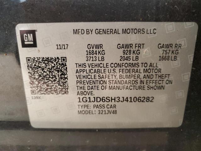 Photo 10 from auction – 2018 CHEVROLET SONIC LT with VIN 1G1JD6SH3J4106282