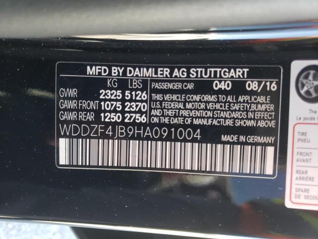 Photo 10 from auction – 2017 MERCEDES-BENZ E 300 with VIN WDDZF4JB9HA091004