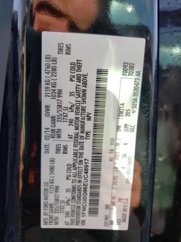 Photo 10 from auction – 2014 FORD ESCAPE SE with VIN 1FMCU0G96EUC48917