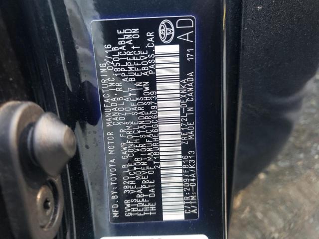 Photo 10 from auction – 2016 TOYOTA COROLLA L with VIN 2T1BURHE6GC609739