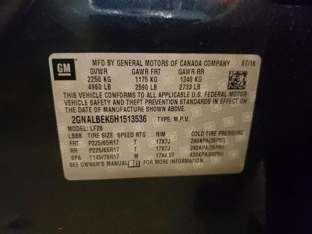 Photo 10 from auction – 2017 CHEVROLET EQUINOX LS with VIN 2GNALBEK6H1513536