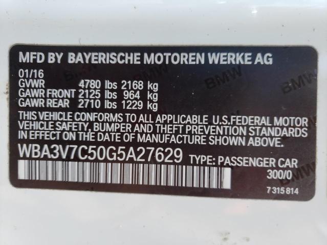 Photo 10 from auction – 2016 BMW 428 I SULE with VIN WBA3V7C50G5A27629
