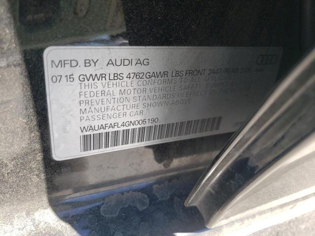 Photo 10 from auction – 2016 AUDI A4 PREMIUM with VIN WAUAFAFL4GN005190