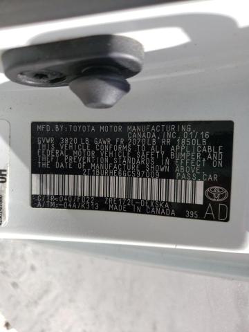 Photo 10 from auction – 2016 TOYOTA COROLLA L with VIN 2T1BURHE6GC597009