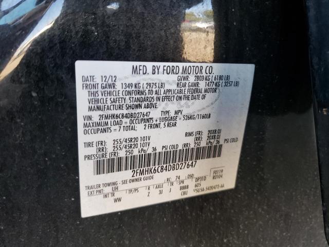 Photo 10 from auction – 2013 FORD FLEX SEL with VIN 2FMHK6C84DBD27647