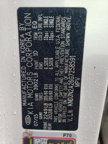 Photo 10 from auction – 2016 KIA SOUL with VIN KNDJN2A26G7258591