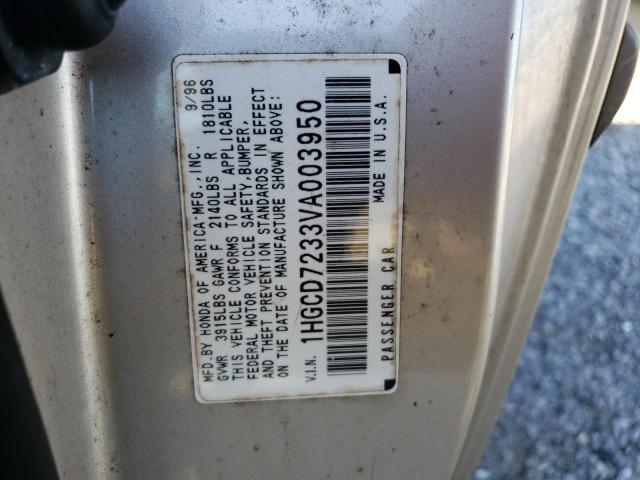 Photo 10 from auction – 1997 HONDA ACCORD LX with VIN 1HGCD7233VA003950