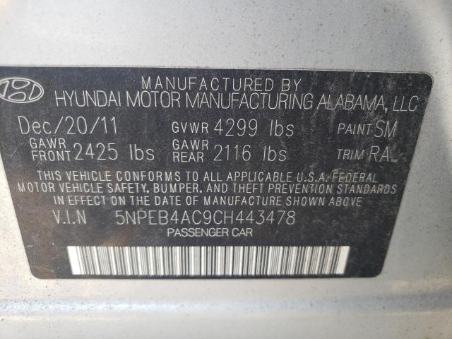 Photo 10 from auction – 2012 HYUNDAI SONATA GLS with VIN 5NPEB4AC9CH443478
