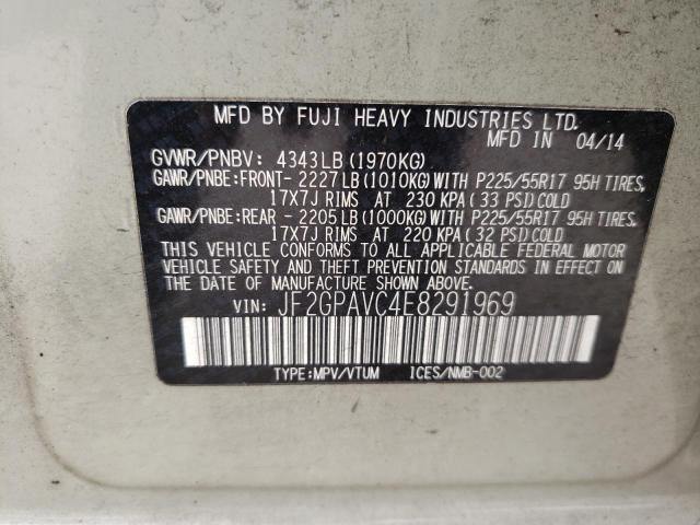 Photo 10 from auction – 2014 SUBARU XV CROSSTR with VIN JF2GPAVC4E8291969