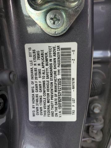 Photo 10 from auction – 2015 HONDA CIVIC LX with VIN 19XFB2F52FE273525