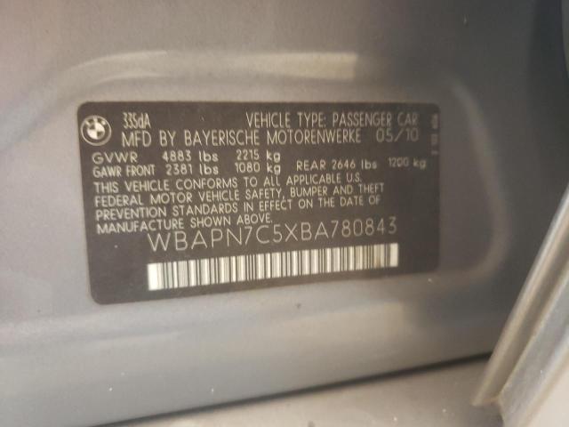Photo 10 from auction – 2011 BMW 335 D with VIN WBAPN7C5XBA780843