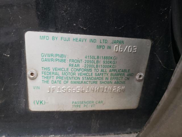 Photo 10 from auction – 2004 SUBARU FORESTER 2 with VIN JF1SG65614H714284