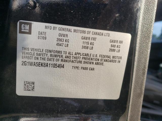 Photo 10 from auction – 2010 CHEVROLET IMPALA LS with VIN 2G1WA5EK8A1105494