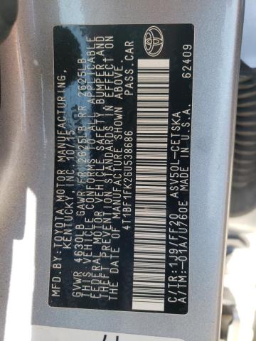 Photo 10 from auction – 2016 TOYOTA CAMRY LE with VIN 4T1BF1FK2GU538686