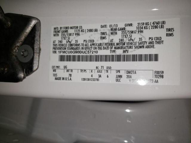 Photo 10 from auction – 2013 FORD ESCAPE SE with VIN 1FMCU0G90DUC57210