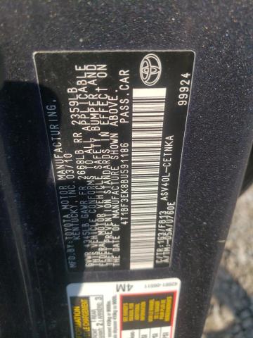 Photo 10 from auction – 2011 TOYOTA CAMRY BASE with VIN 4T1BF3EK8BU591186