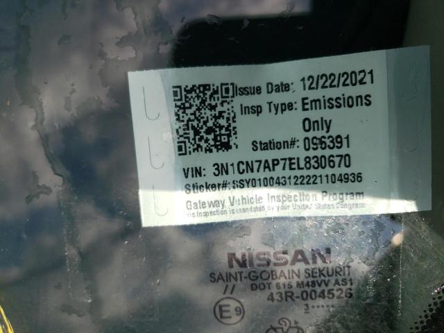 Photo 10 from auction – 2014 NISSAN VERSA S with VIN 3N1CN7AP7EL830670
