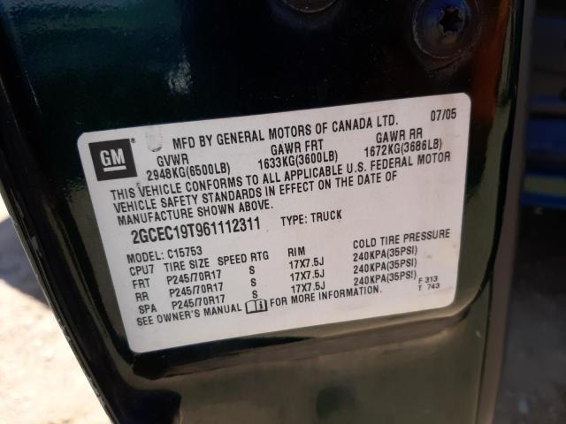 Photo 10 from auction – 2006 CHEVROLET SILVERADO with VIN 2GCEC19T961112311