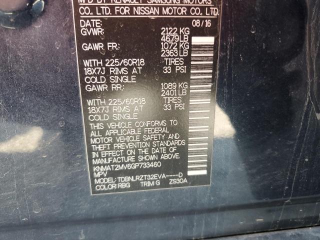 Photo 10 from auction – 2016 NISSAN ROGUE S with VIN KNMAT2MV6GP733460