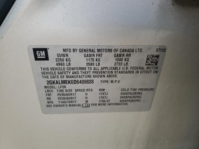 Photo 10 from auction – 2013 GMC TERRAIN SL with VIN 2GKALMEK6D6409828