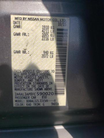 Photo 10 from auction – 2015 NISSAN ALTIMA 2.5 with VIN 1N4AL3AP8FC590020