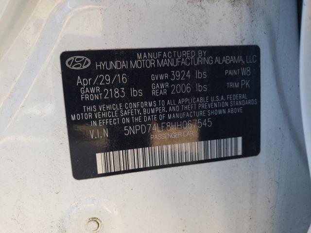 Photo 10 from auction – 2017 HYUNDAI ELANTRA SE with VIN 5NPD74LF8HH067545
