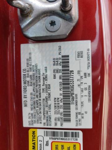 Photo 10 from auction – 2016 FORD MUSTANG with VIN 1FA6P8THXG5317728