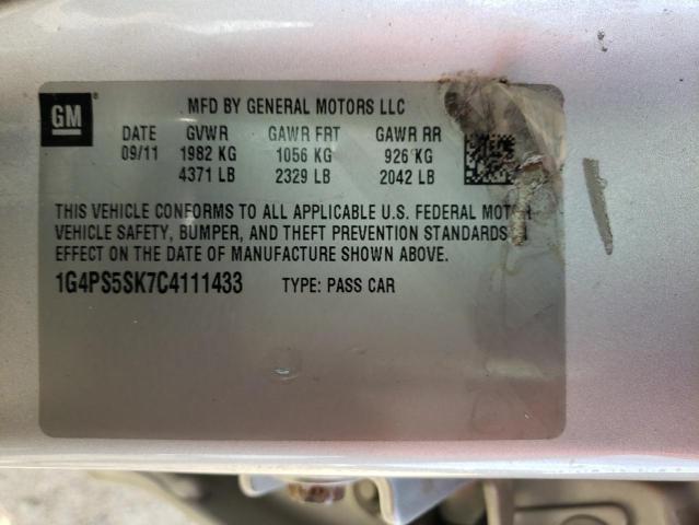 Photo 10 from auction – 2012 BUICK VERANO with VIN 1G4PS5SK7C4111433