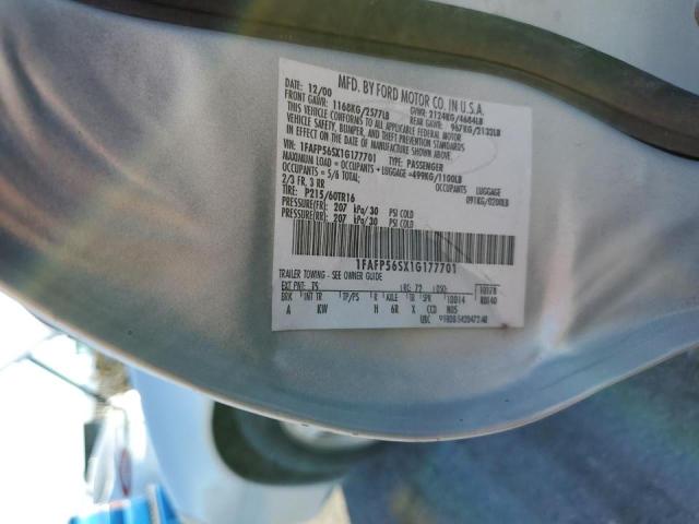Photo 10 from auction – 2001 FORD TAURUS SEL with VIN 1FAFP56SX1G177701