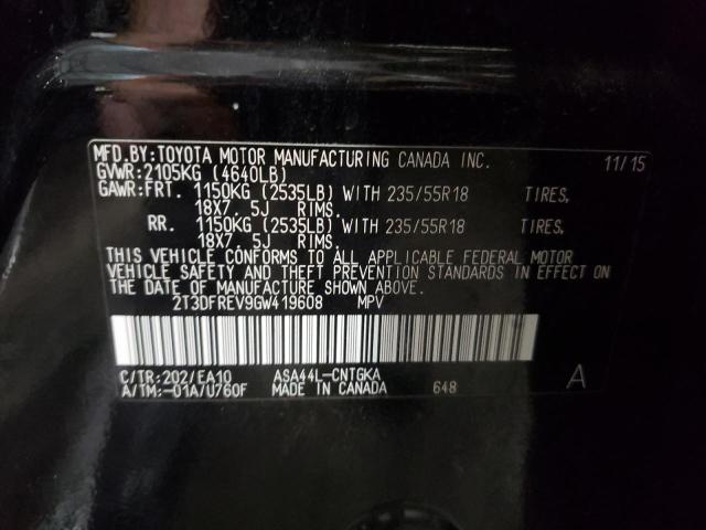 Photo 10 from auction – 2016 TOYOTA RAV4 LIMIT with VIN 2T3DFREV9GW419608