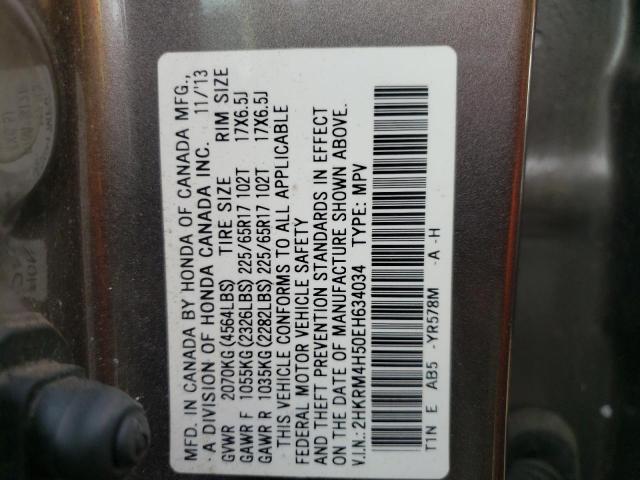 Photo 10 from auction – 2014 HONDA CR-V EX with VIN 2HKRM4H50EH634034