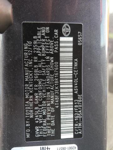 Photo 10 from auction – 2011 TOYOTA CAMRY BASE with VIN 4T4BF3EK1BR167600