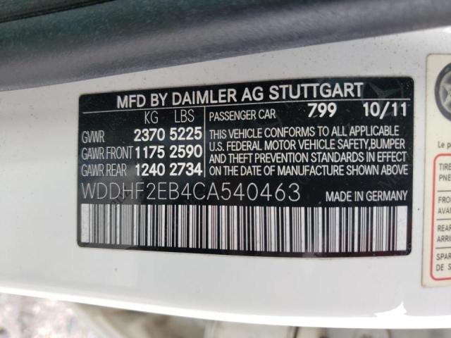 Photo 10 from auction – 2012 MERCEDES-BENZ E 350 BLUE with VIN WDDHF2EB4CA540463