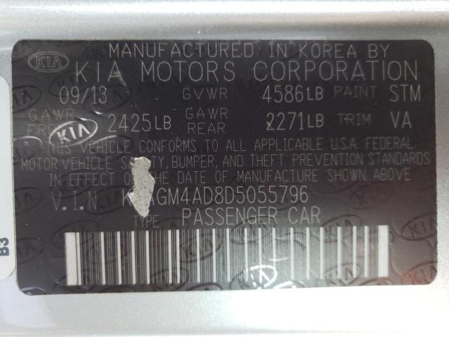 Photo 10 from auction – 2013 KIA OPTIMA HYB with VIN KNAGM4AD8D5055796
