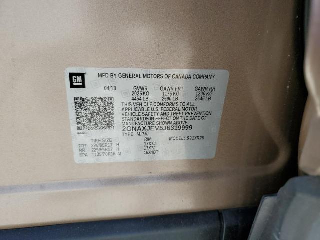 Photo 10 from auction – 2018 CHEVROLET EQUINOX LT with VIN 2GNAXJEV5J6319999