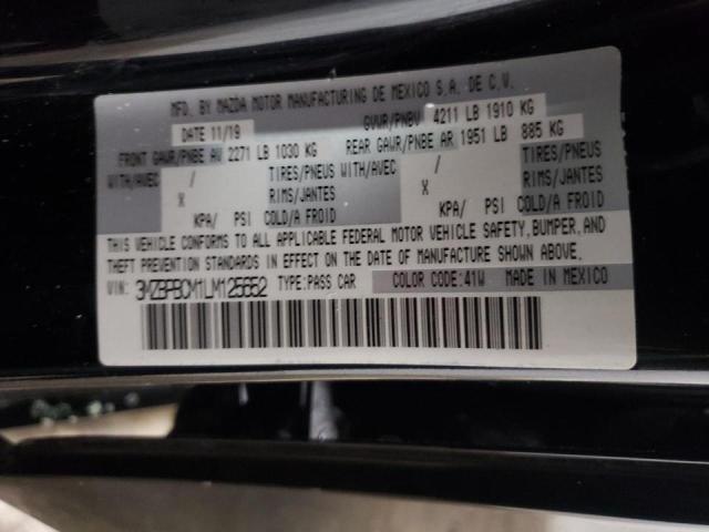 Photo 10 from auction – 2020 MAZDA 3 SELECT with VIN 3MZBPBCM1LM125652