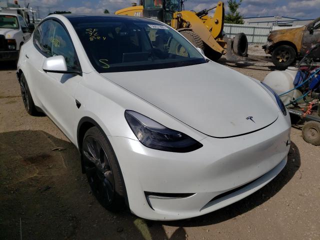TESLA MODEL Y 2021 with VIN 5YJYGDEF6MF261711 - Photo from auction