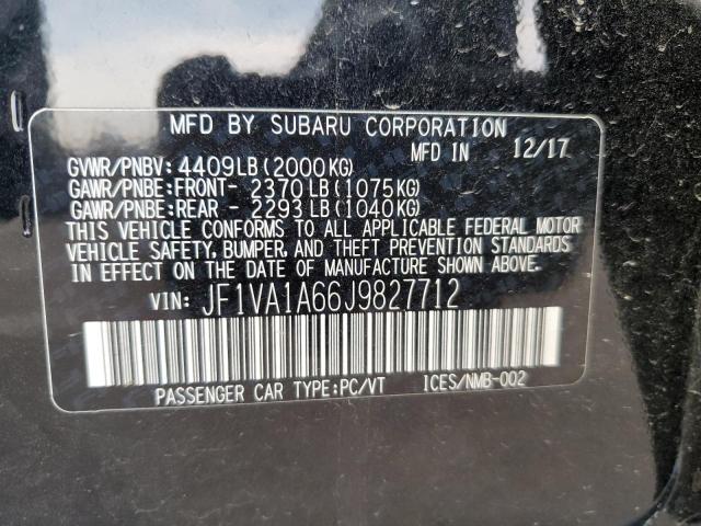 Photo 10 from auction – 2018 SUBARU WRX with VIN JF1VA1A66J9827712