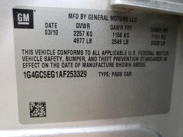 Photo 10 from auction – 2010 BUICK LACROSSE C with VIN 1G4GC5EG1AF253329