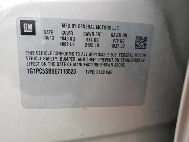 Photo 10 from auction – 2014 CHEVROLET CRUZE LT with VIN 1G1PC5SB6E7116523