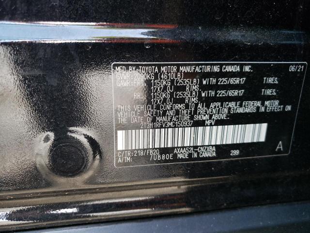 Photo 10 from auction – 2021 TOYOTA RAV4 LE with VIN 2T3H1RFV3MC150937