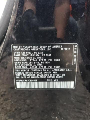 Photo 10 from auction – 2018 VOLKSWAGEN ATLAS SE with VIN 1V2PR2CA6JC536809