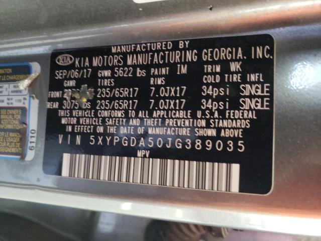 Photo 10 from auction – 2018 KIA SORENTO LX with VIN 5XYPGDA50JG389035