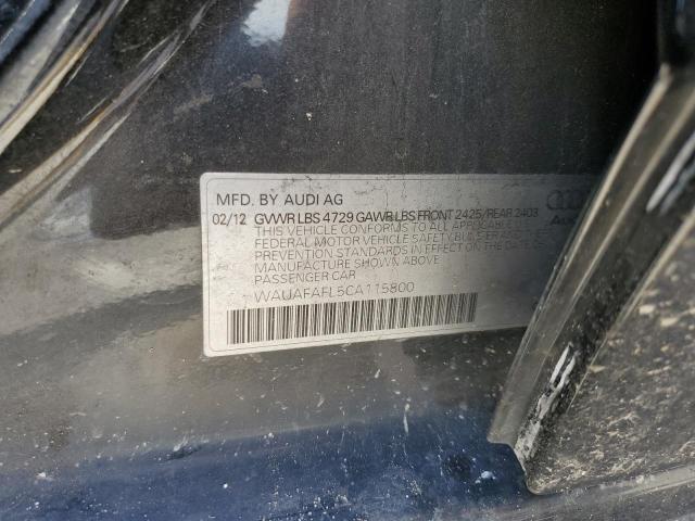 Photo 10 from auction – 2012 AUDI A4 PREMIUM with VIN WAUAFAFL5CA115800