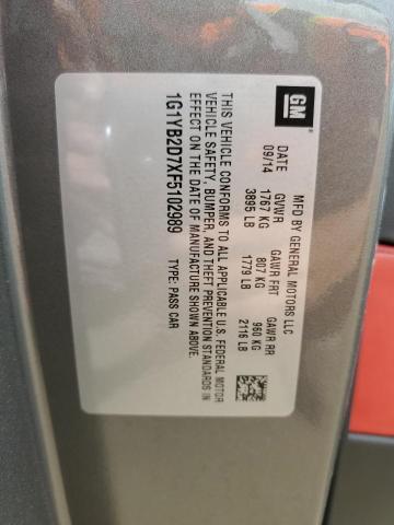 Photo 10 from auction – 2015 CHEVROLET CORVETTE S with VIN 1G1YB2D7XF5102989